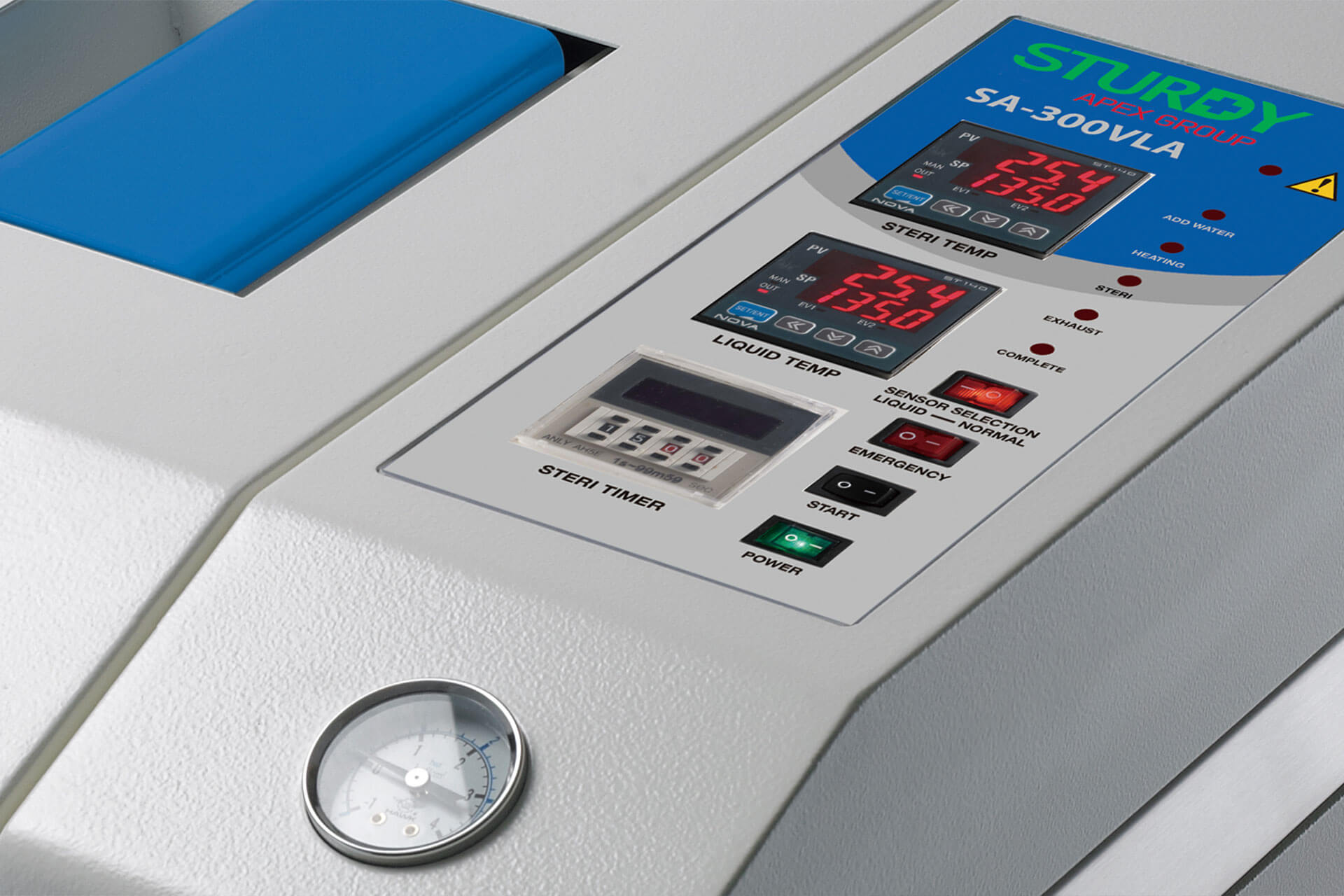 STURDY SA-300VLA Autoclave control panel