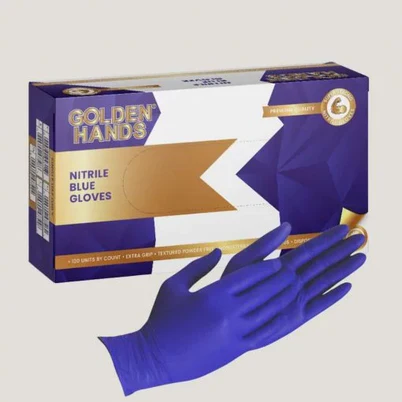 blue nitrile gloves